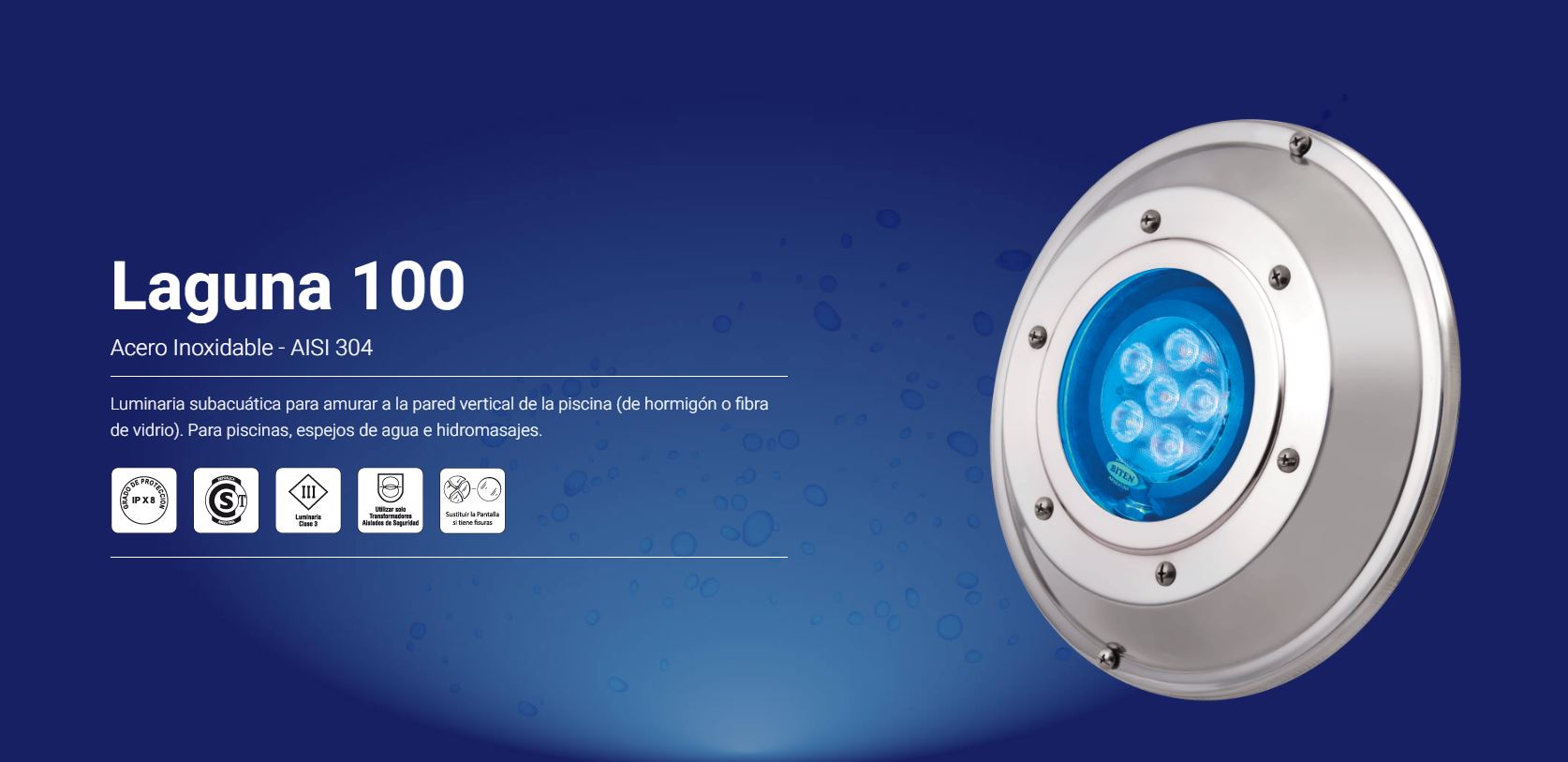 BELTRAM Luminaria Pileta Exterior LAGUNA 100 NA9111