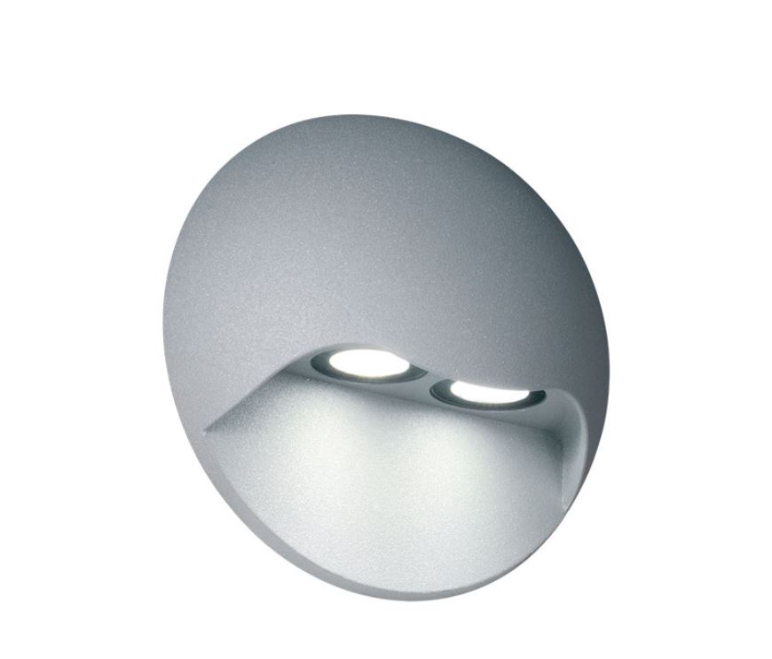 LUCCIOLA Aplique Licelot Exterior 2x3W Calido Gris AL0008.G